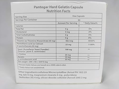 Pantogar box month supply for hair and nails