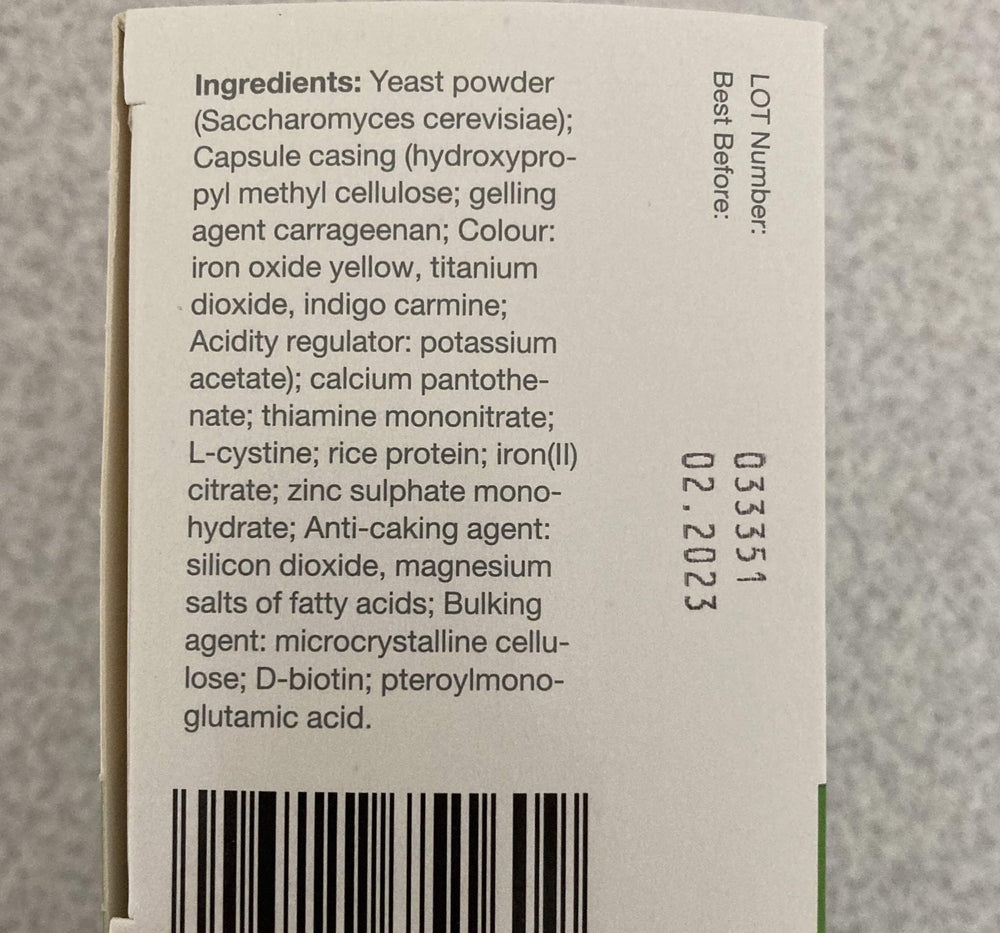 Pantogar vegan clear capsule packaging emphasizes dye-free formula and product purity