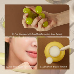 Grape extract close-up highlights antioxidants and vitality in Papa Recipe Noble Rot