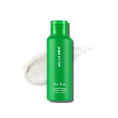 Papa Recipe Tea Tree Enzyme Powder Cleanser bottle demonstrates gentle cleansing for sensitive skin.