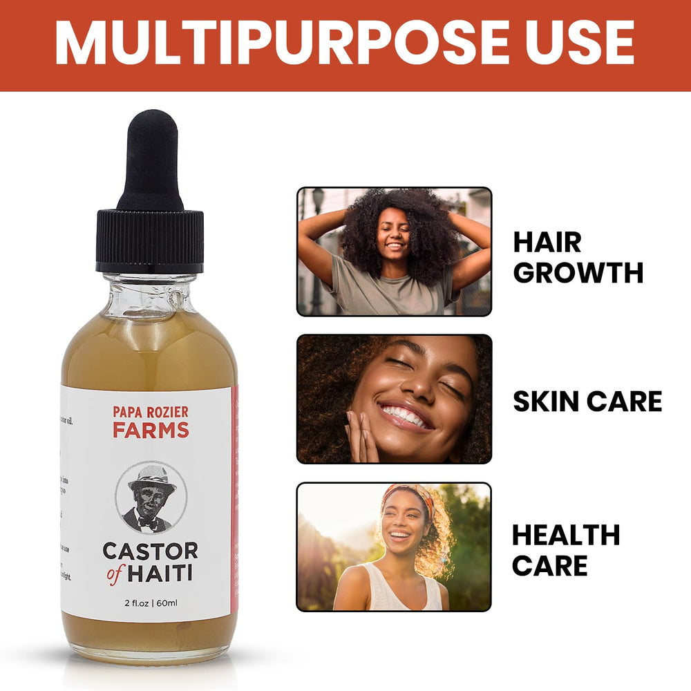 Papa Rozier Farms castor oil scalp application illustrates a hair-friendly routine