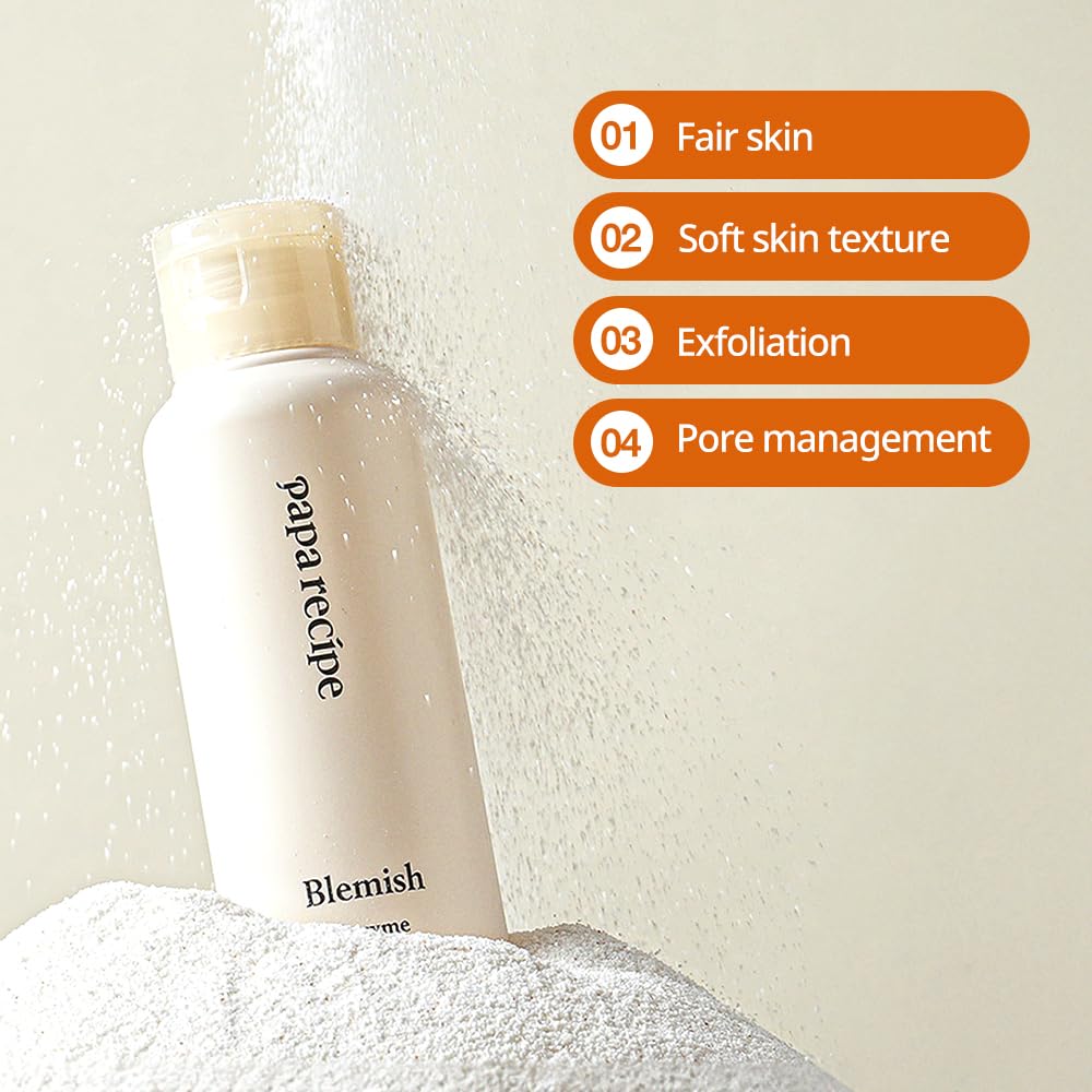 Papa Recipe blemish enzyme powder low pH balance render gentle cleansing.