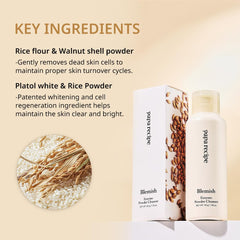 Papa Recipe blemish enzyme powder pha powders texture closeup highlights mild exfoliation.