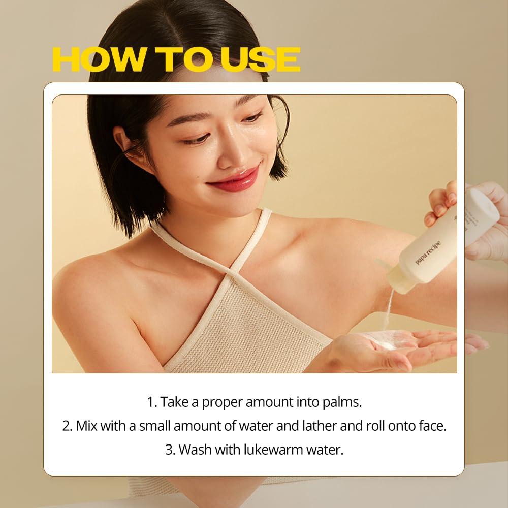 Papa Recipe blemish enzyme powder pore-prone care application for balanced sebum.