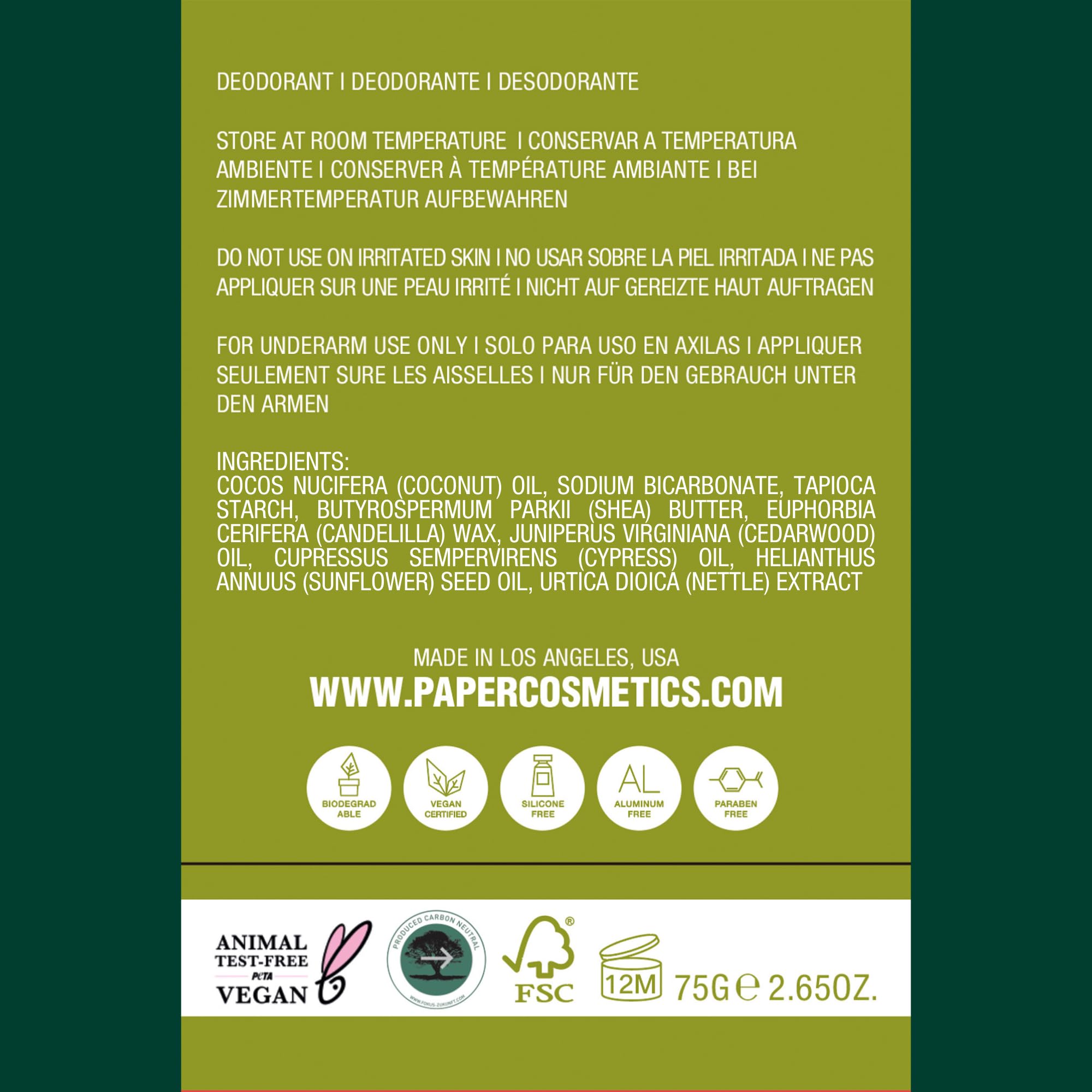 PĀPR dermatologist-tested deodorant suitable for regular skin types.