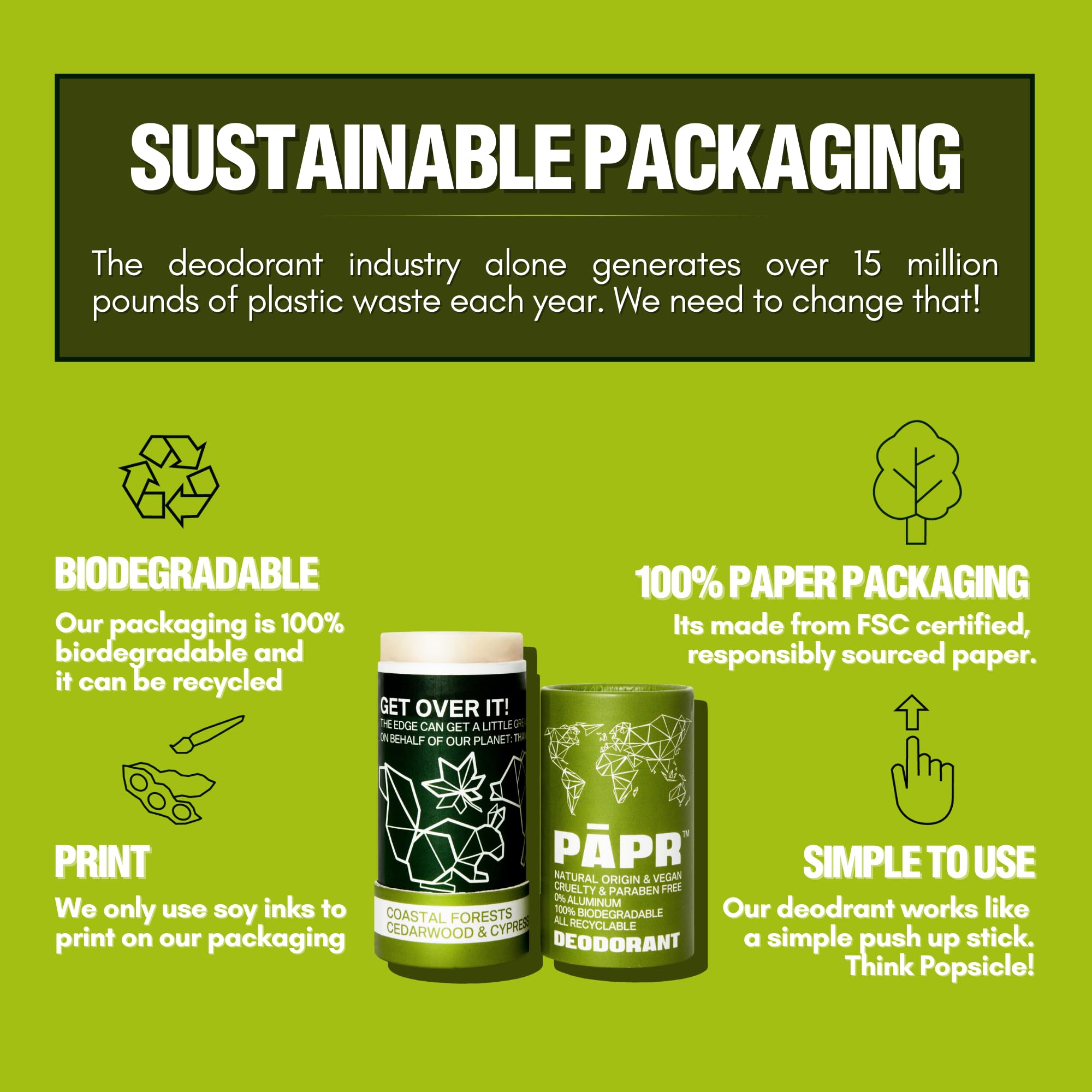 PĀPR vegan, cruelty-free deodorant appeals to ethical skincare choices.