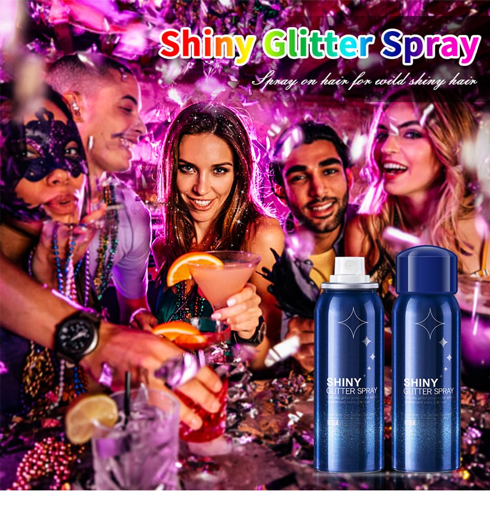 PAQIMAN Glitter Spray applied on skin creates radiant stage-ready glow