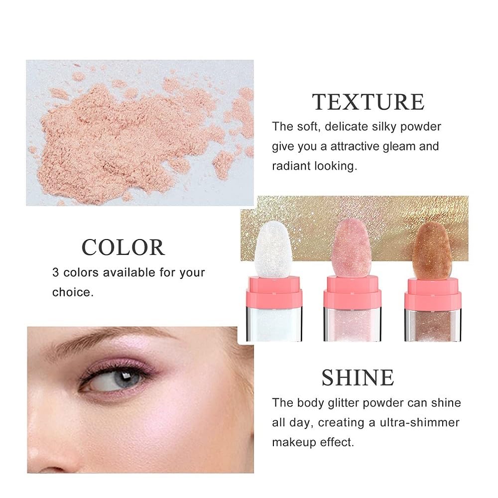 PAQIMAN waterproof longwear shimmer provides lasting glow on skin.