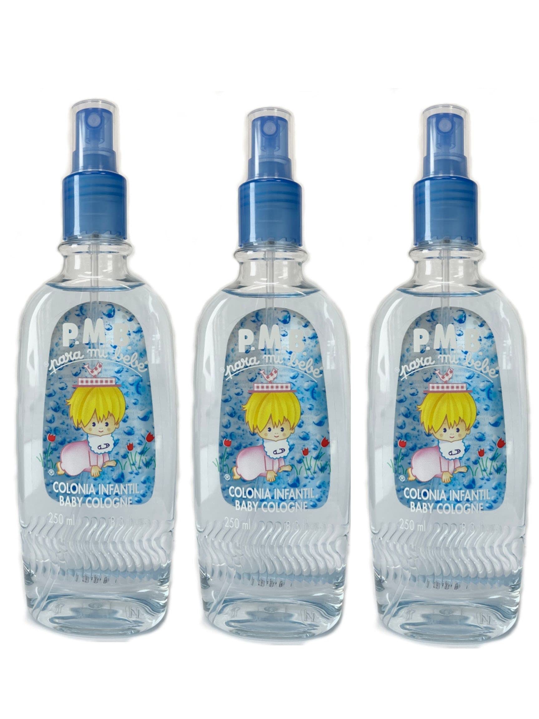 Para Mi Bebe Boys Cologne bottle pictured for after-bath refreshment.
