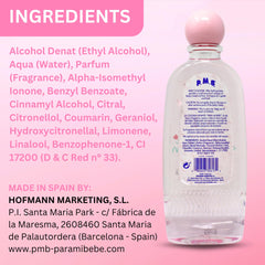Para Mi Bebe Splash Cologne floral notes creating a soft bouquet.