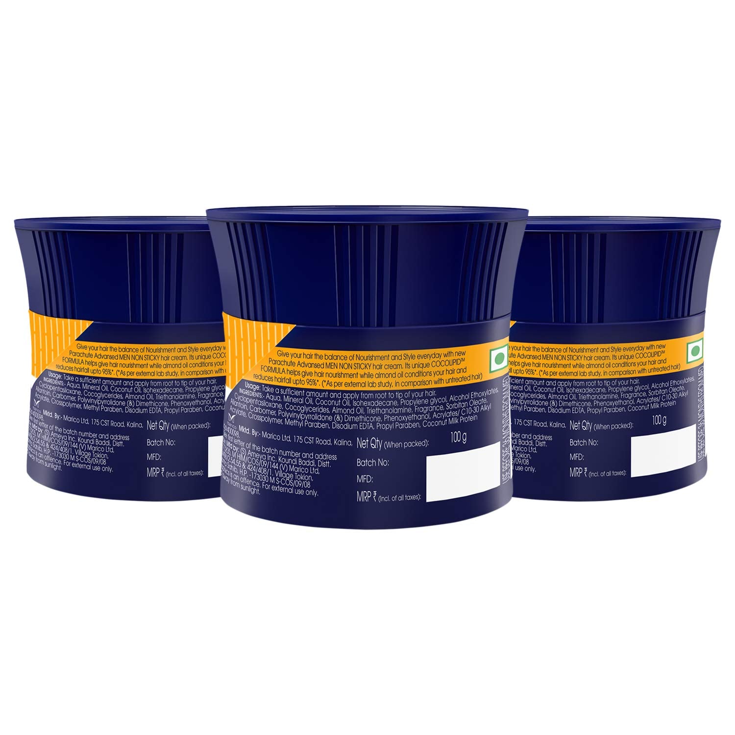 Parachute Advansed anti-hairfall cream close-up dispensing nozzle.