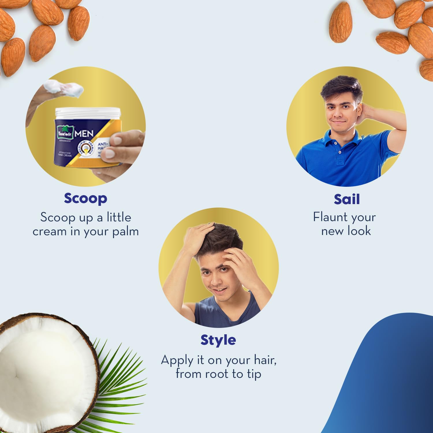 Parachute Advansed anti-hairfall cream pack of three for value and routine.