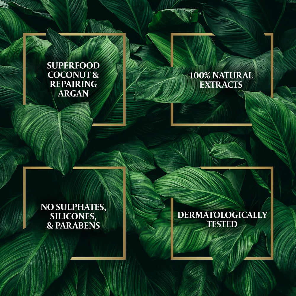Parachute Advansed Argan Coconut Hair Oil smoothing frizz and flyaways.