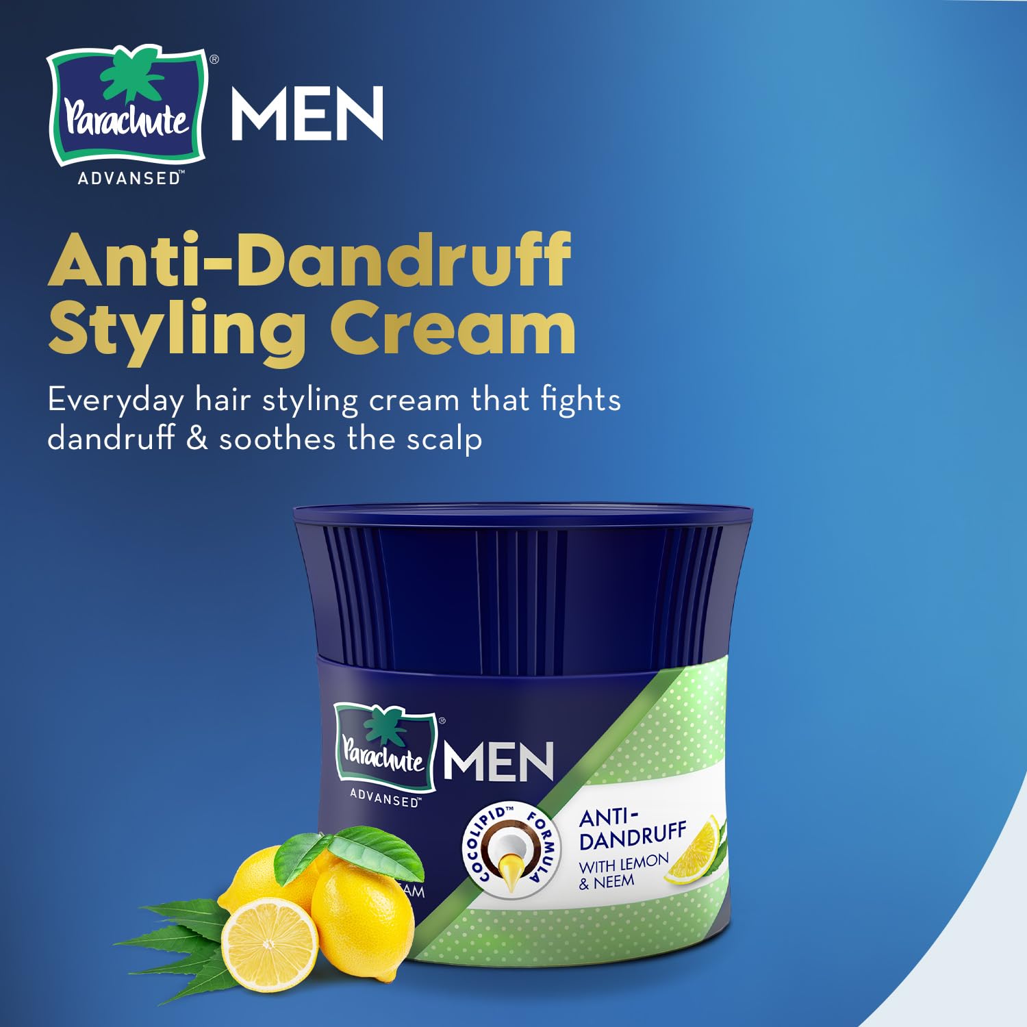 Parachute Advansed Men Hair Cream pack of three boxes on display