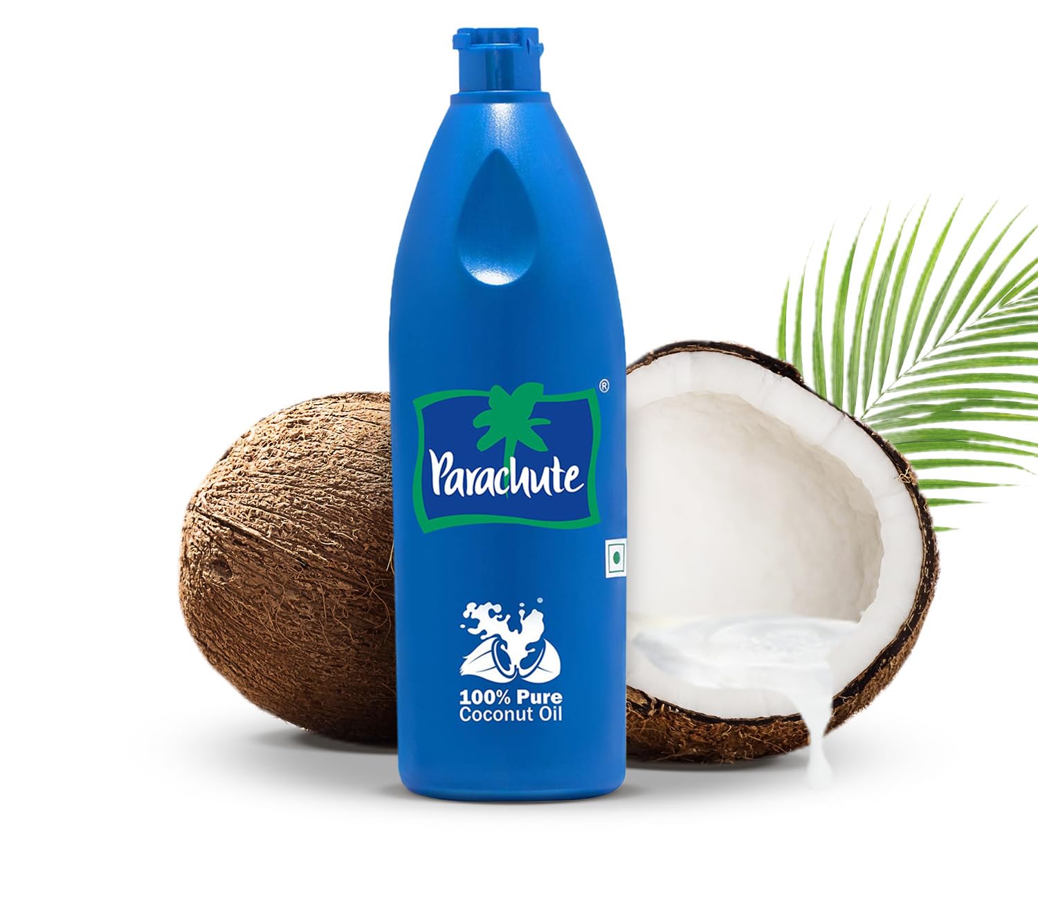 Parachute coconut oil raw coconut fruit highlights freshness and natural sourcing