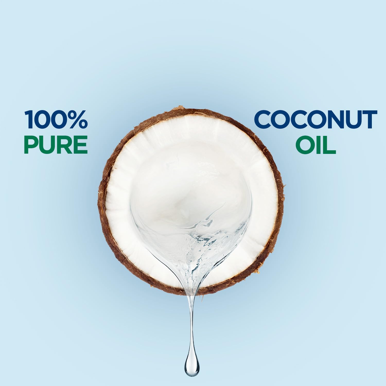 Parachute coconut oil vanity-use bottle demonstrates easy multipurpose application