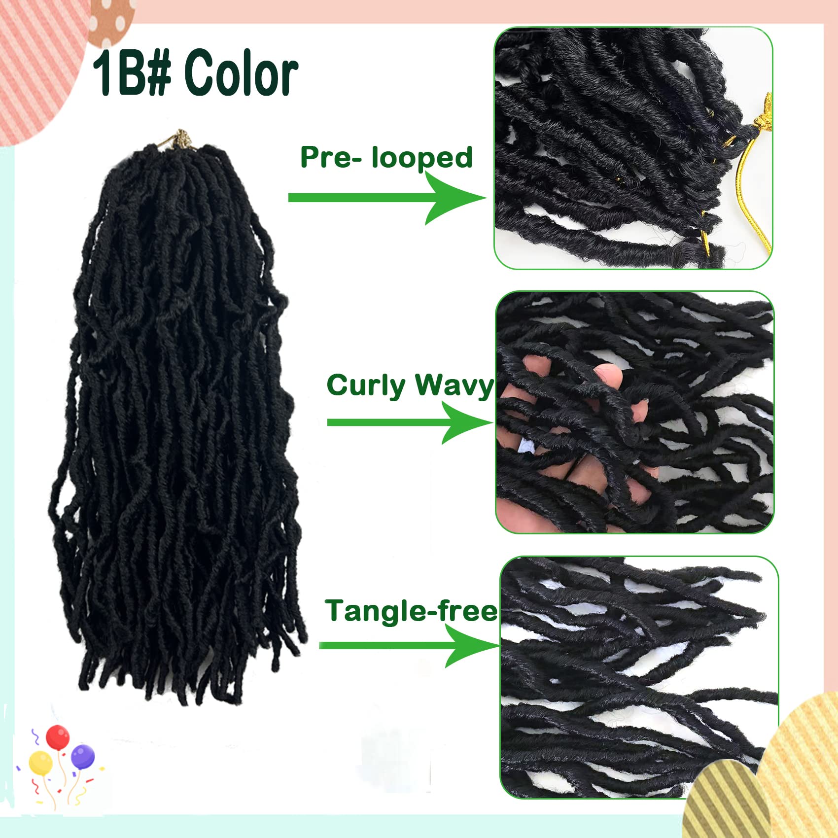 Paraglame pre-looped crochet hair for easy setup and styling.