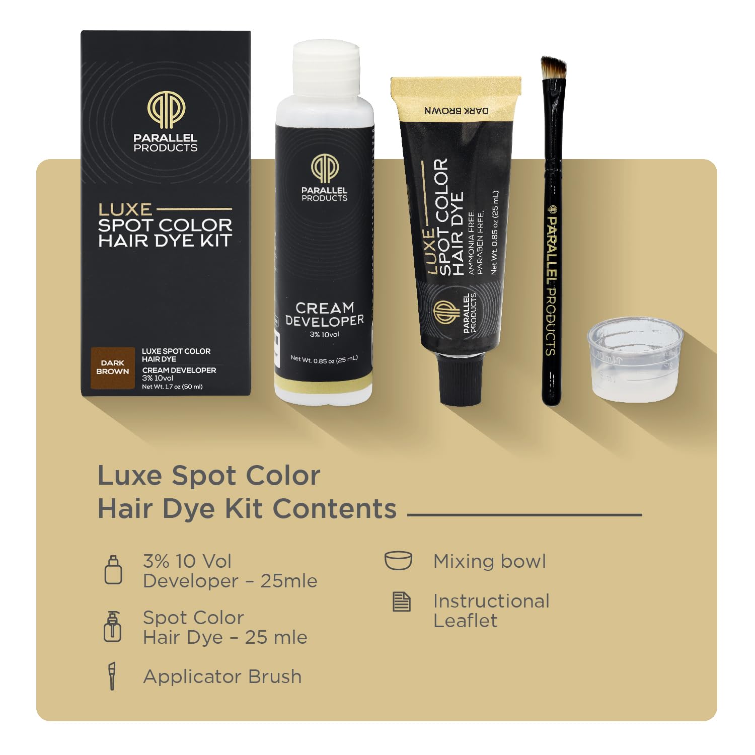 Parallel Products Luxe Color developer jar for balanced color activation.