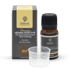Parallel Products Spot Color Henna Kit box and dish for easy home touch-ups.