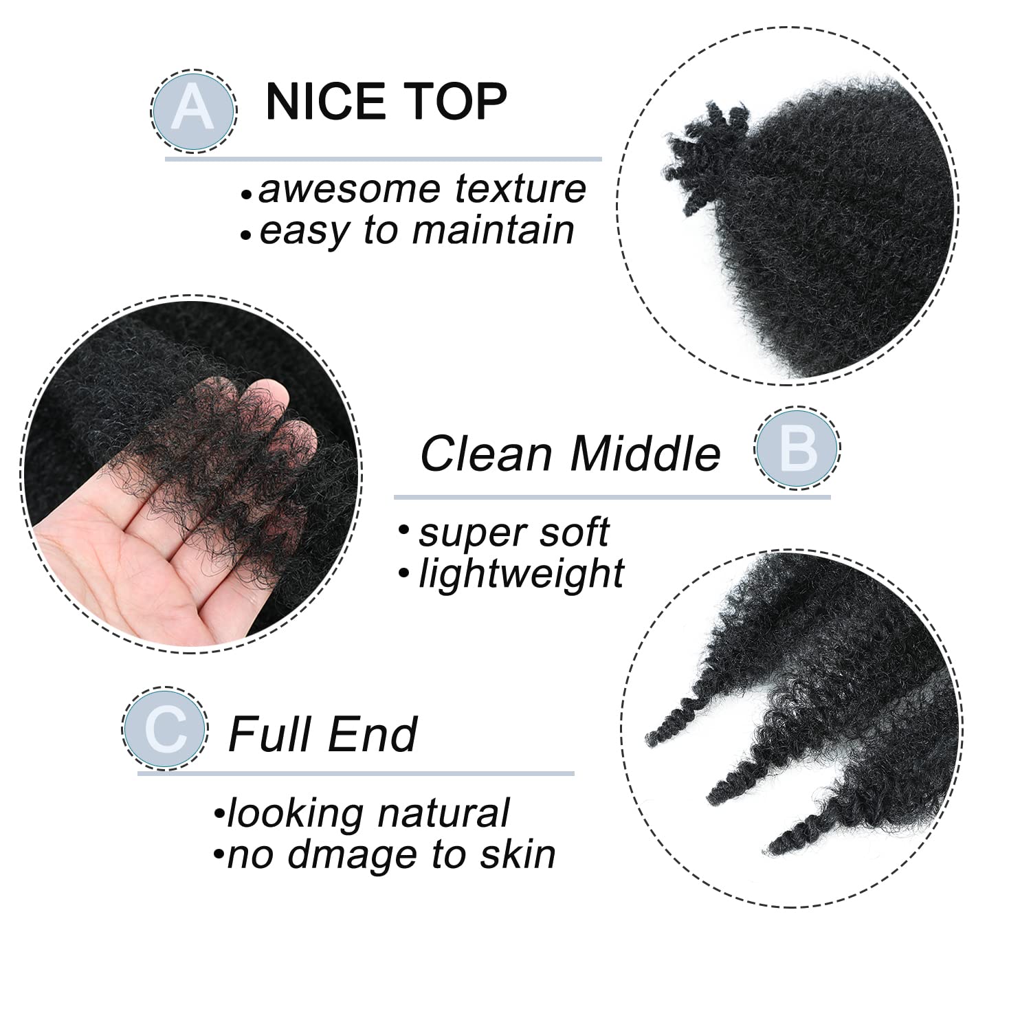 Parceria Soft loc crochet-ready hair demonstrates versatile styling possibilities