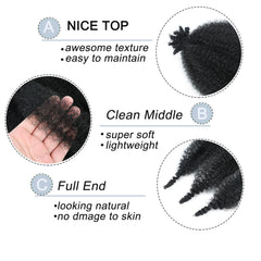 Parceria Soft loc crochet-ready hair demonstrates versatile styling possibilities