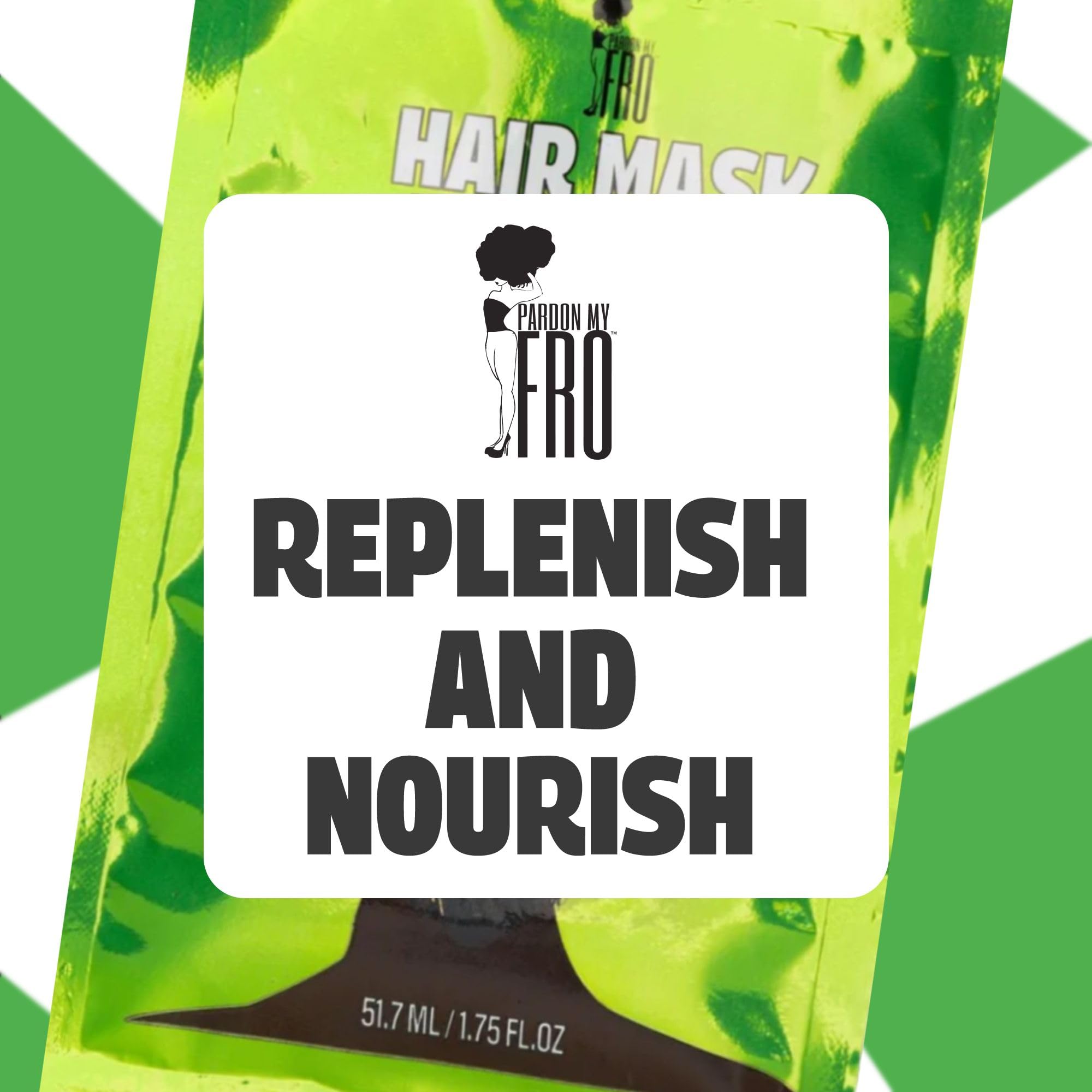 Pardon My Fro Hair Mask being applied for rich moisture and softness