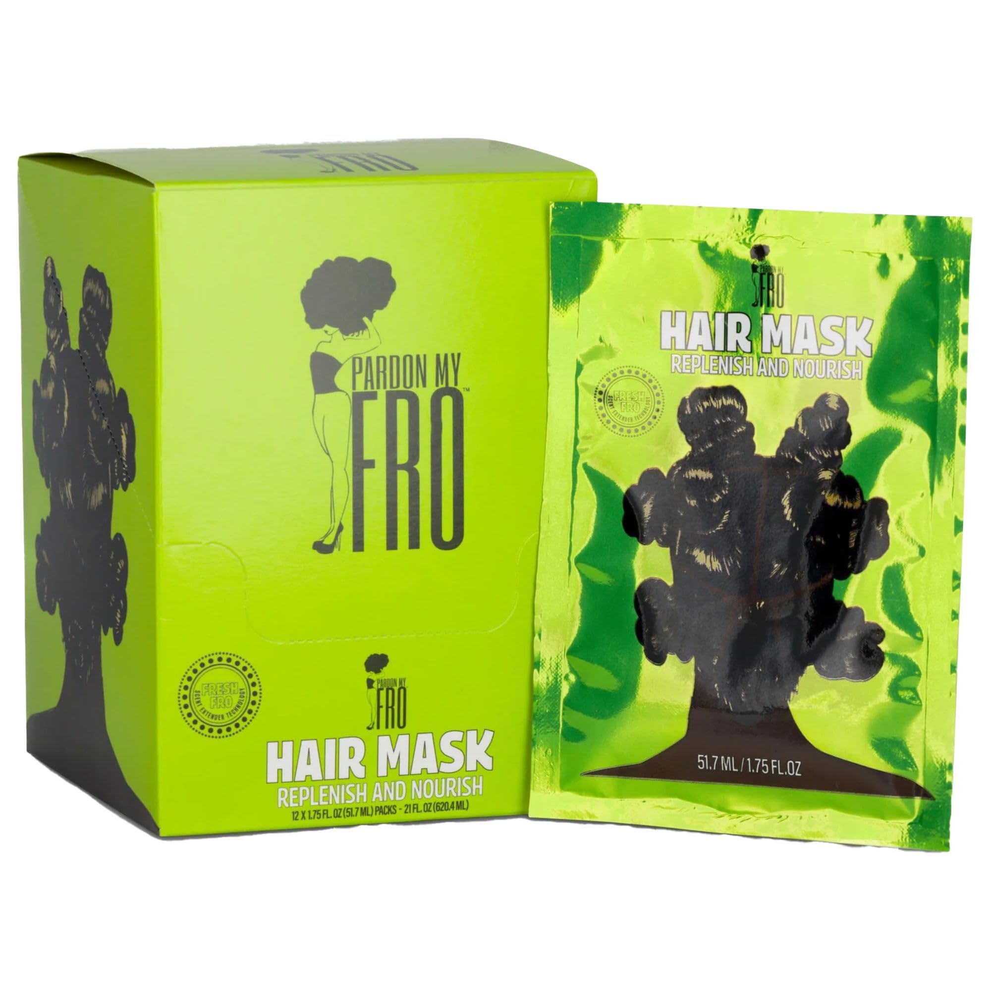 Pardon My Fro Hair Mask with argan and jojoba oils delivering hydrated curls