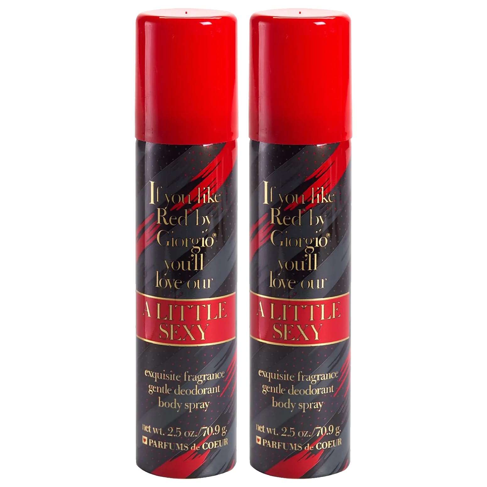 Parfums De Coeur A Little Sexy deodorant spray bottle for daily fragrance and underarm freshness.