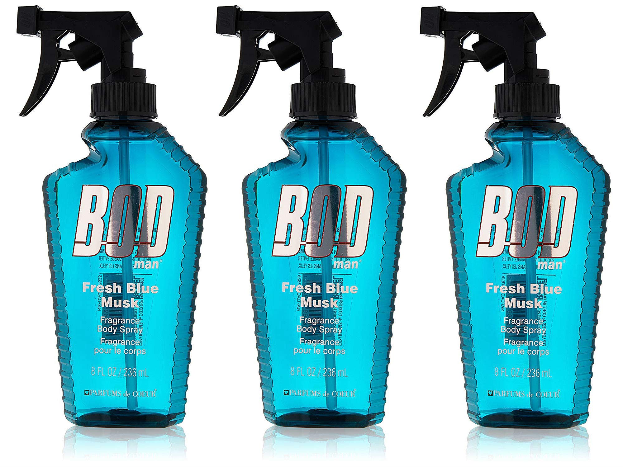 Parfums De Coeur BOD Man Fresh Blue Musk spray bottle for daily wear and long-lasting scent.