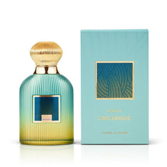 Paris Corner Hurriya Gingerique bottle front with turquoise-to-gold gradient, ideal for a luminous daytime vibe.