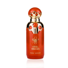 Closeup of Paris Corner Miel Obscura bottle highlighting premium amber glass