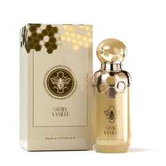 Paris Corner Miel Vanille bottle highlighting honey notes for a luxurious unisex fragrance.