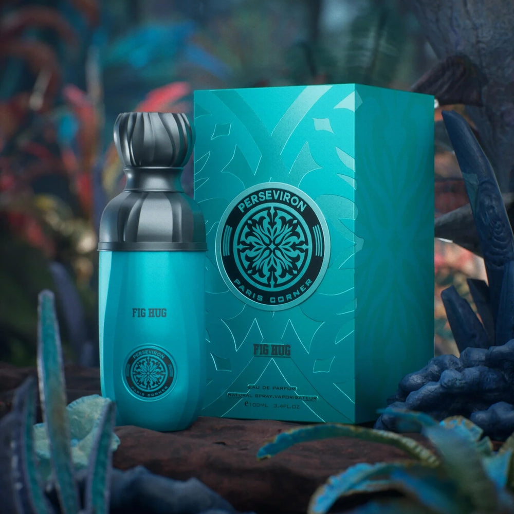 Paris Corner Perseviron Fig Hug fig milk base visual, hints at a warm, lasting trail.