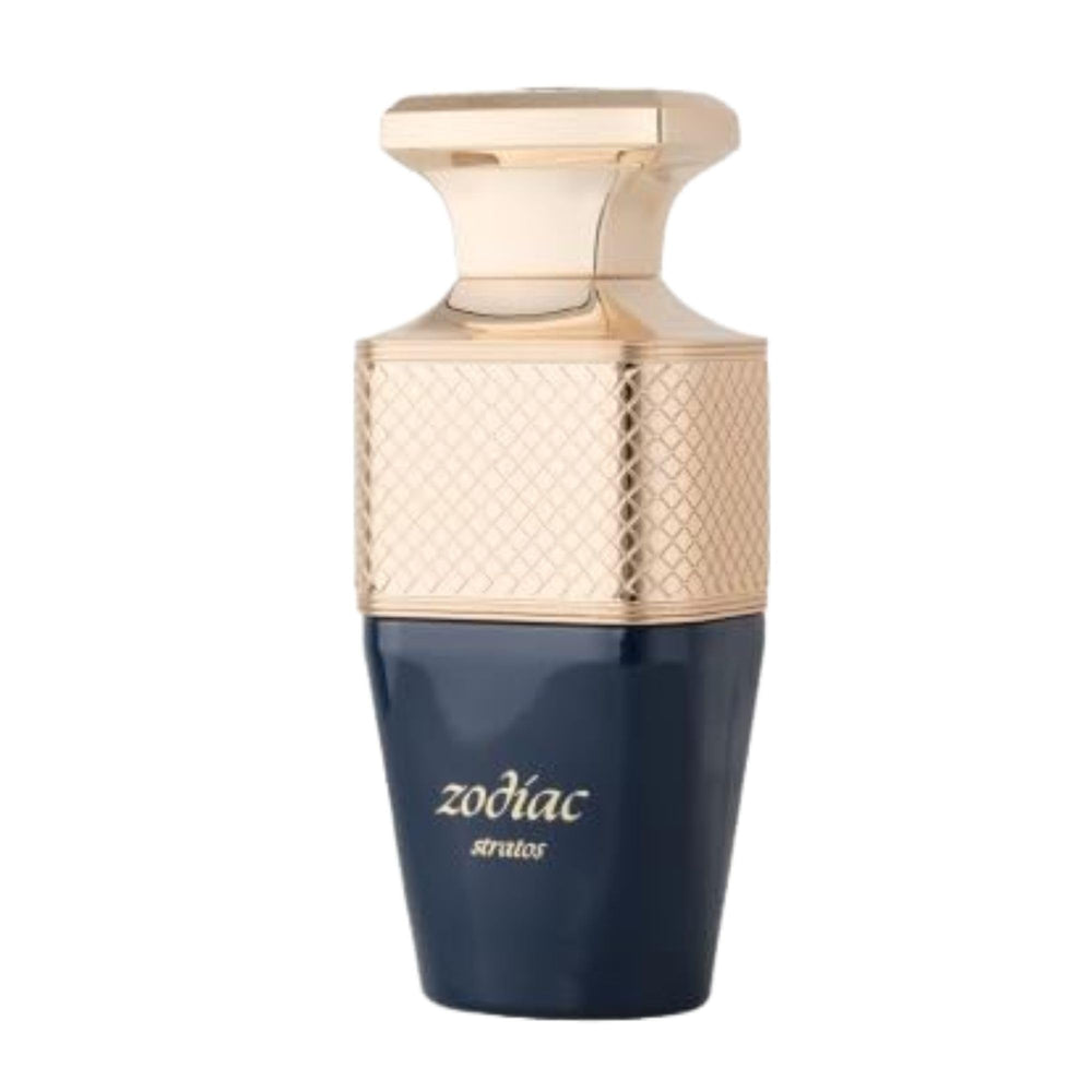 Paris Corner Zodiac Stratos bottle front, a sleek unisex fragrance for daily wear