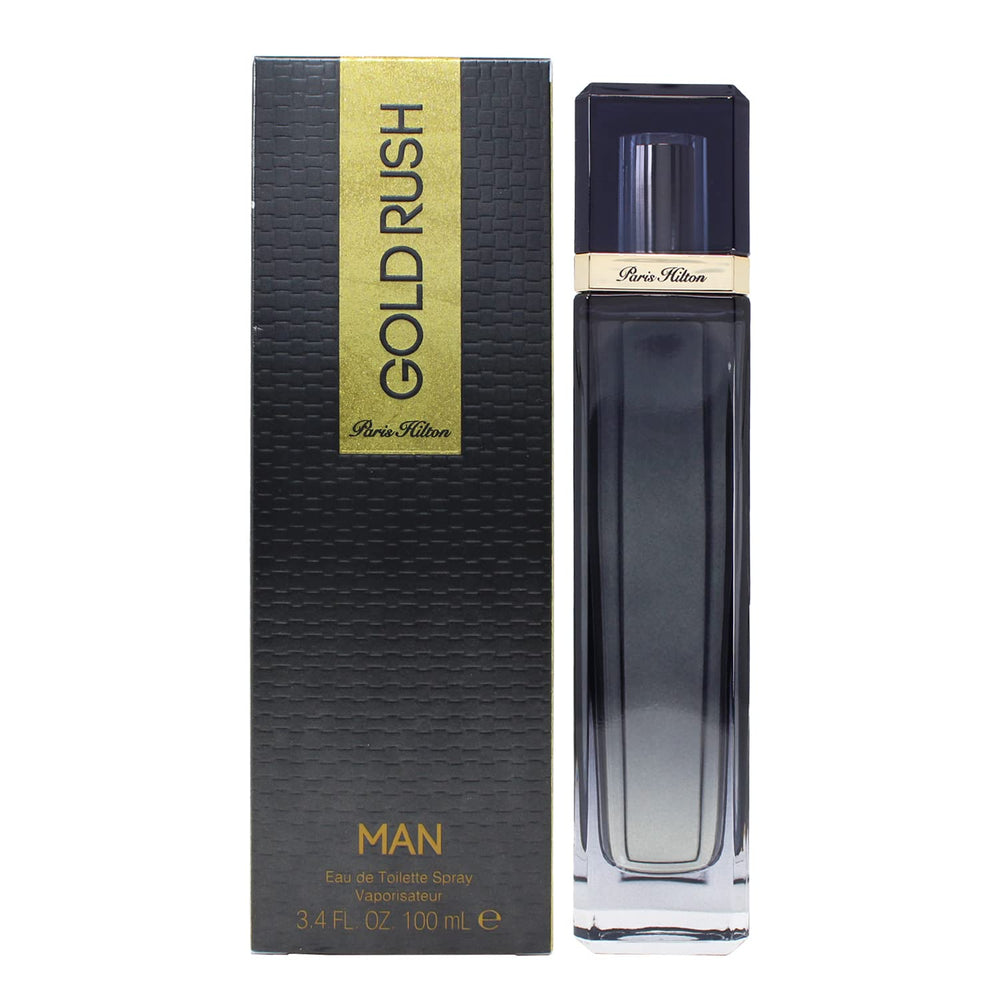 Paris Hilton Rush Man Gold spray action delivering an even mist for lasting scent.