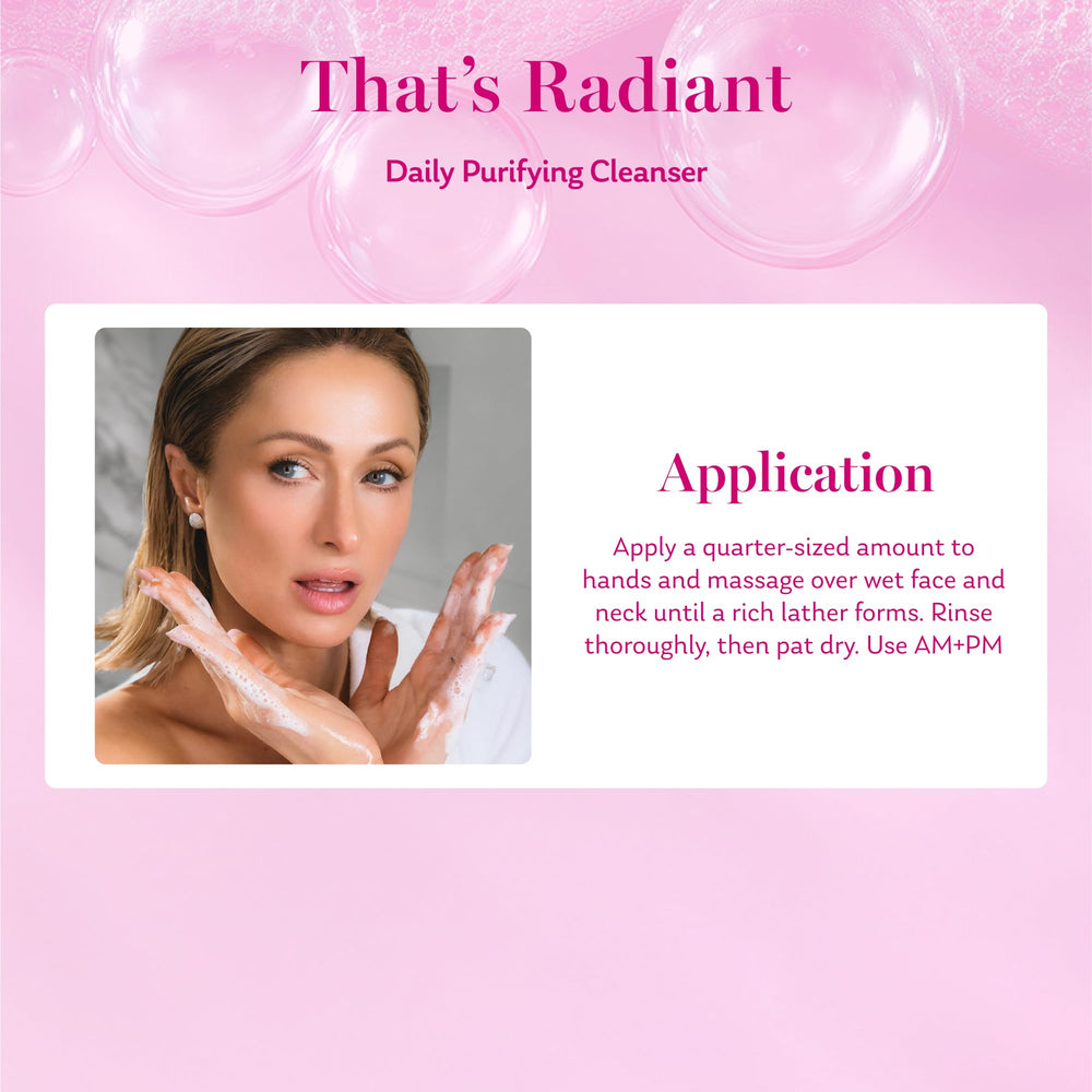 Parívie That’s Radiant Cleanser close-up with rice extract for gentle nourishment