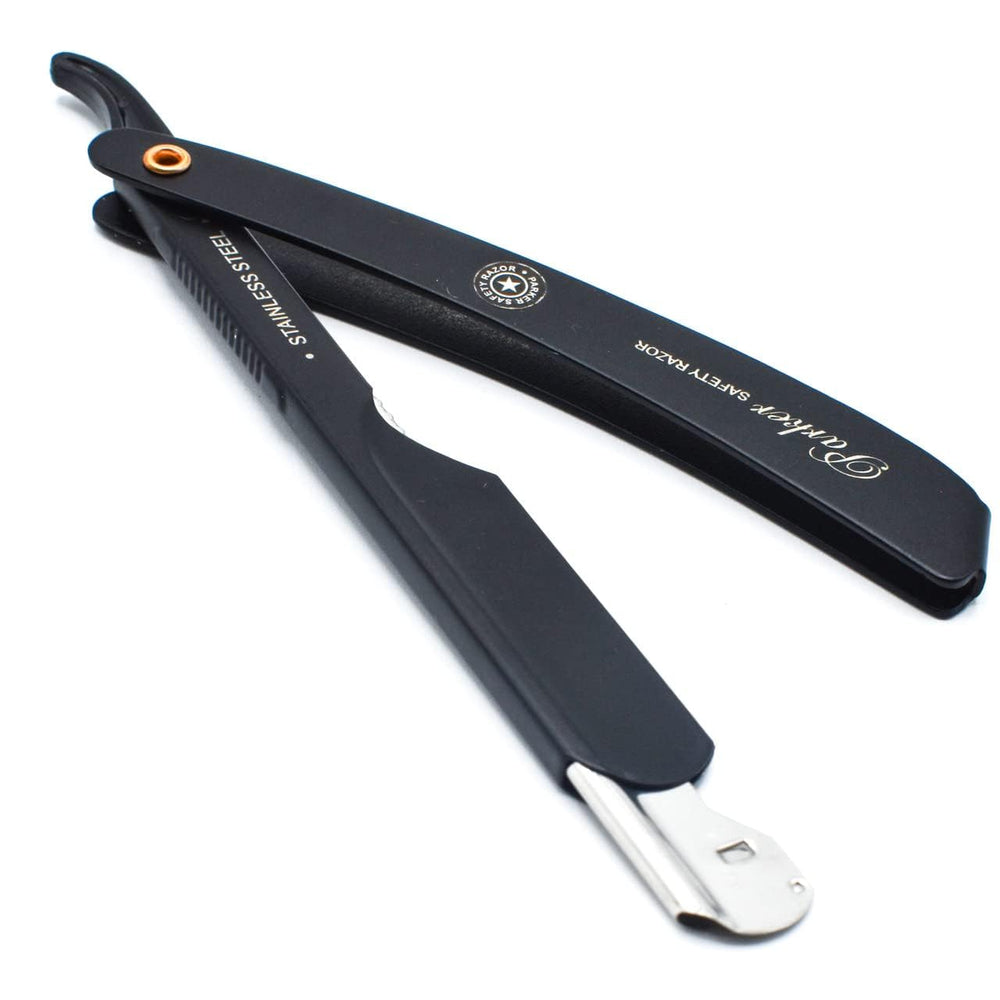 Parker PTABK black stainless handle offers balanced grip.
