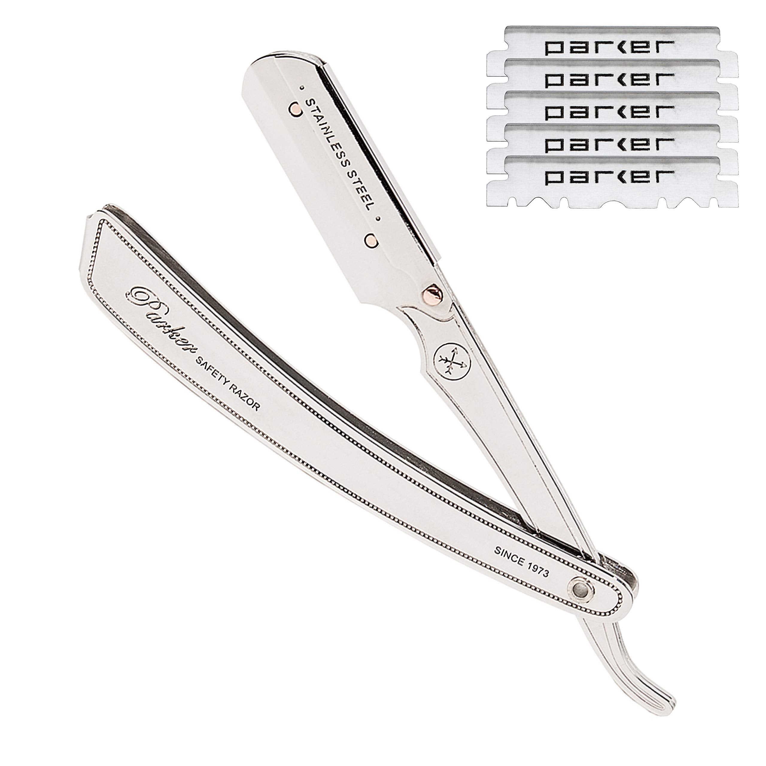 Parker SRX Straight Razor – All Stainless Steel Barber Razor with Clip ...
