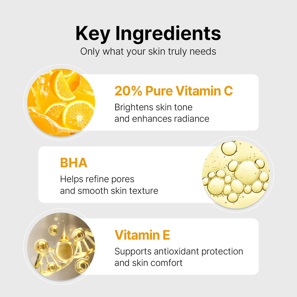 Park's Choice Vitamin C 20 Serum application scene reveals a lightweight feel
