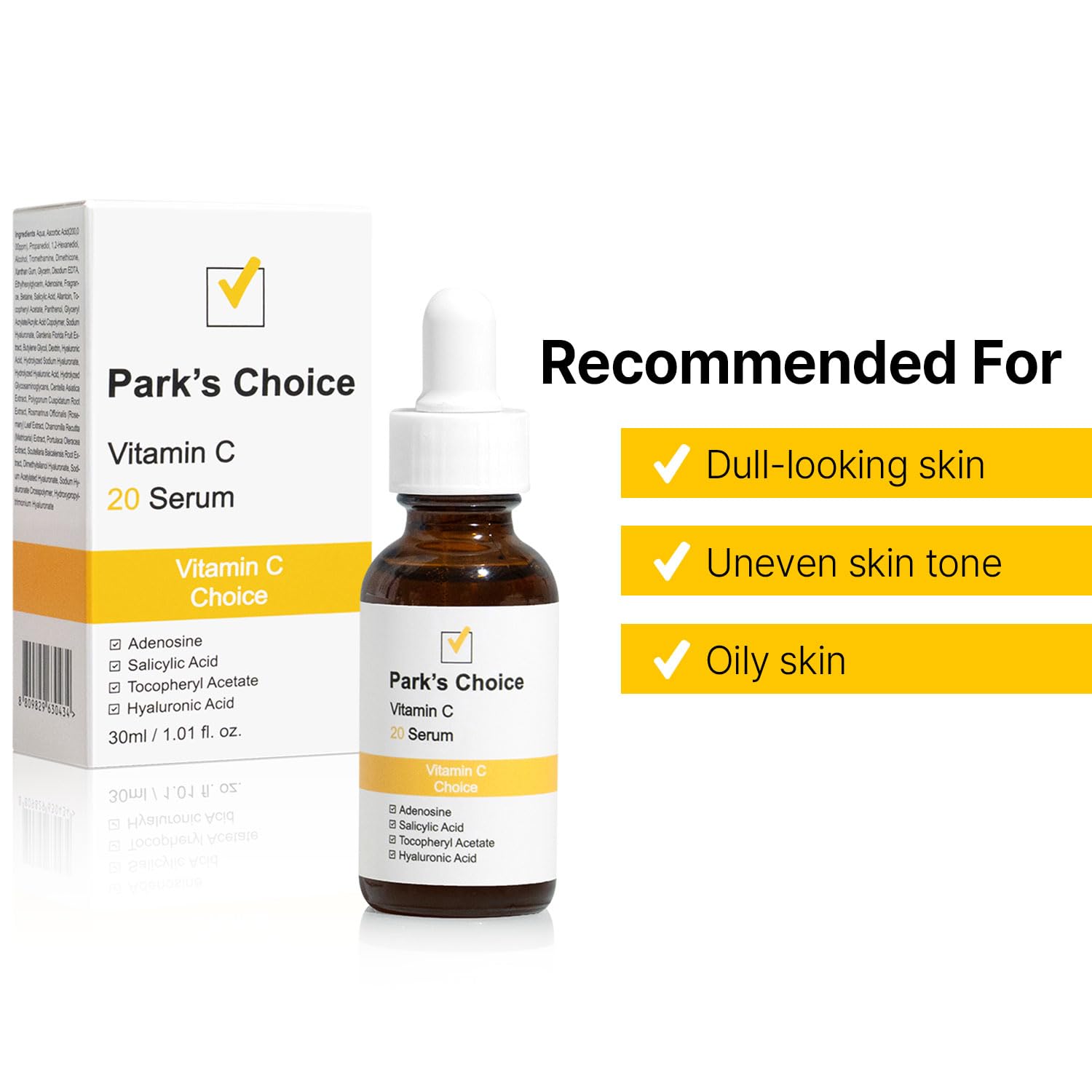 Park's Choice Vitamin C 20 Serum smooth gel texture on skin