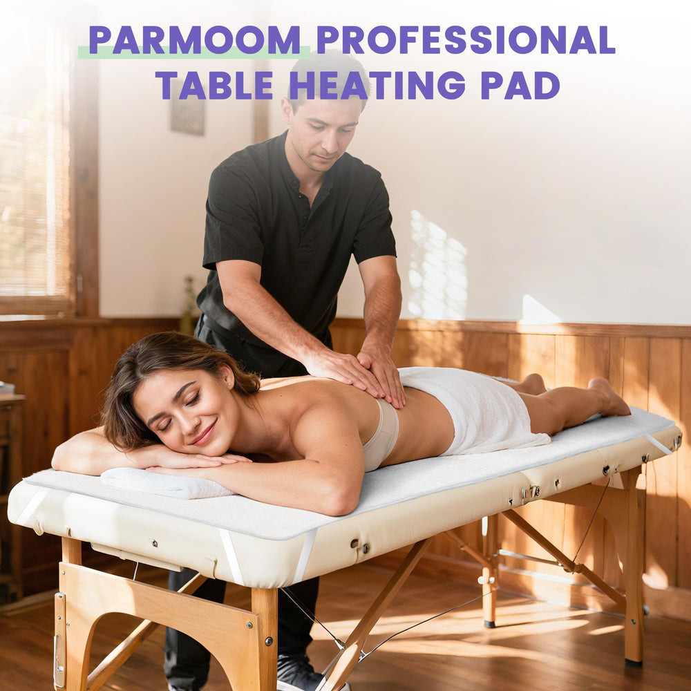 PARMOOM elastic corner straps secure the warmer on the table.
