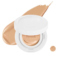 Parnell Cicamanu Serum Cushion bottle shows radiant, lightweight coverage for dry skin.