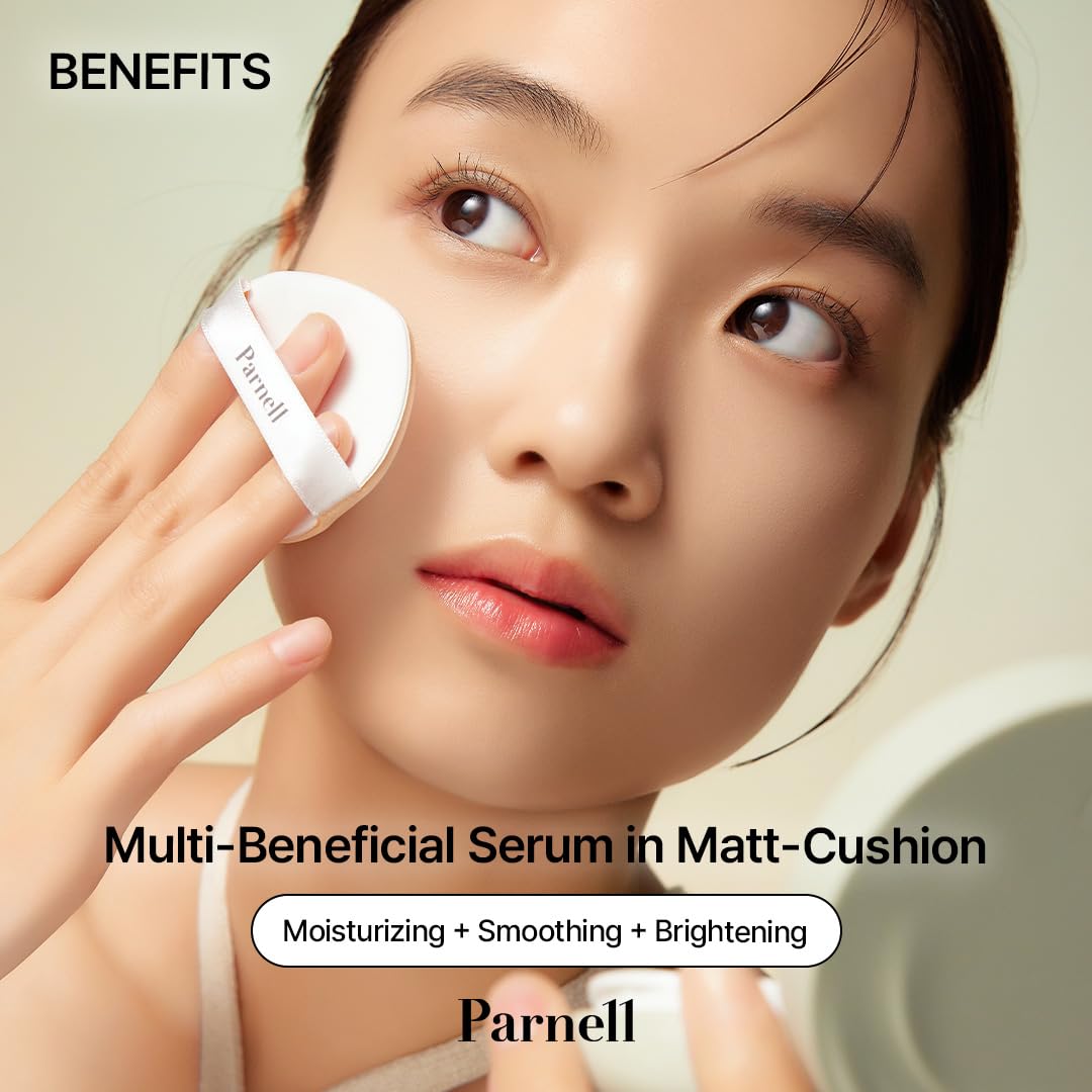 Parnell Cicamanu Serum in Matte Cushion Porcelain 15g packaging highlights portability.