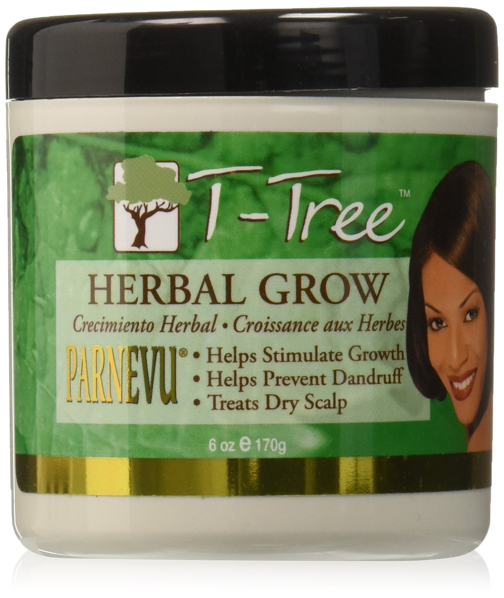 Parnevu T-Tree Herbal Grow Oil bottle pour enables easy scalp care.