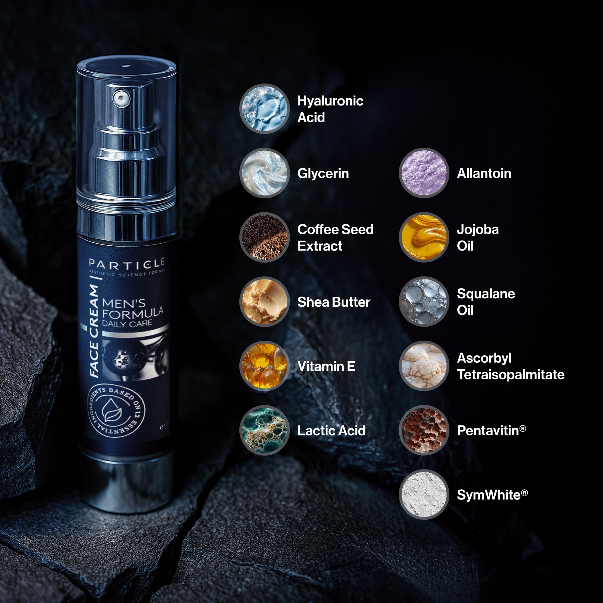 Particle 6-in-1 Face Cream apply-on-skin visual highlights effortless spread and instant refreshment.