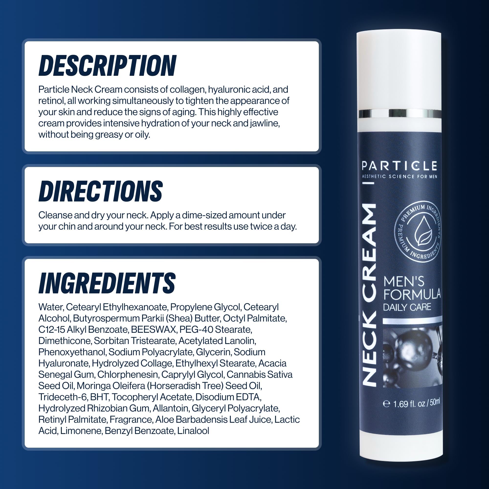 Particle Neck Cream morning-evening routine supports consistent neck care.