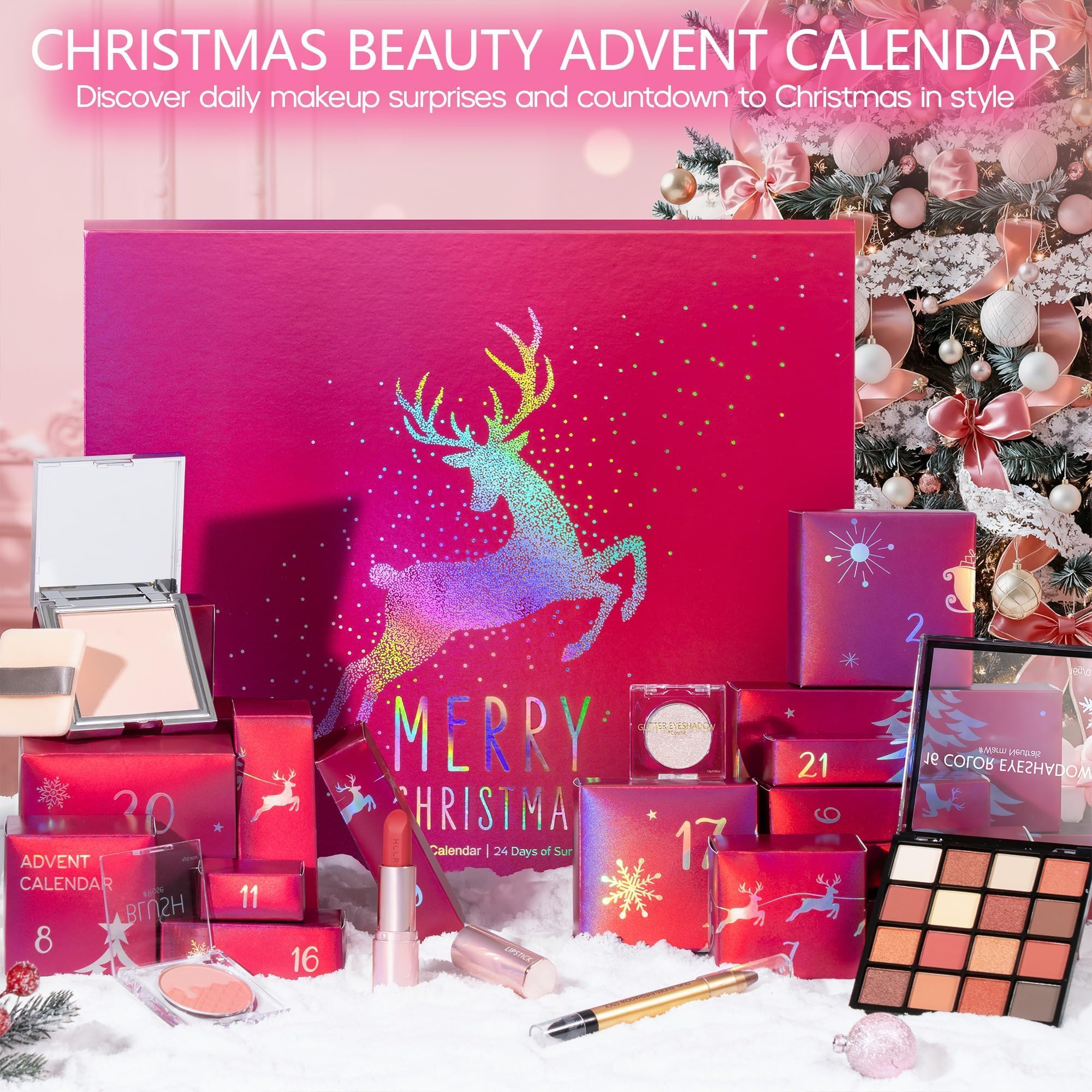 Partylamb makeup advent calendar 24-day boxes reveal daily beauty treats