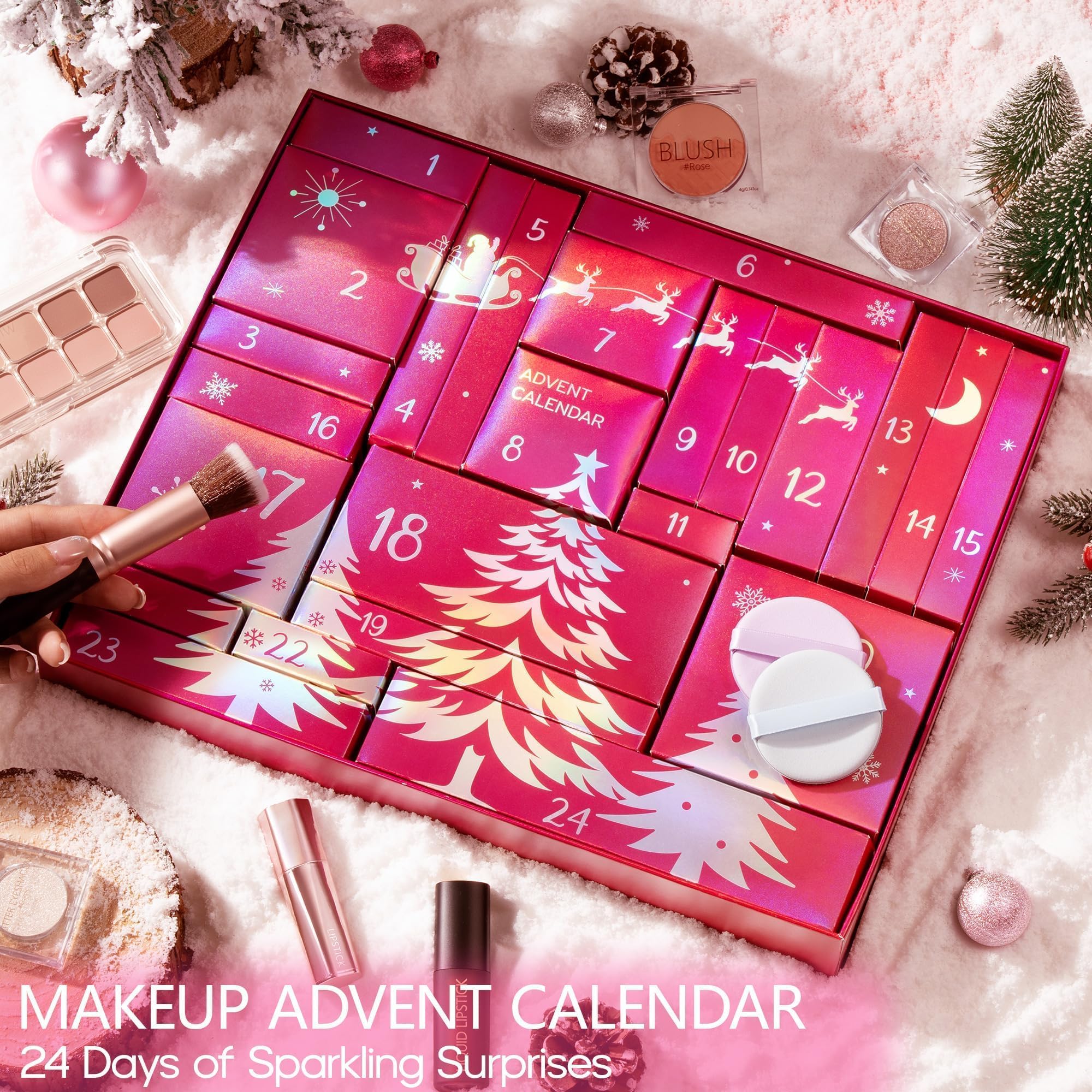 Partylamb makeup advent calendar eyeshadow palette mini adds festive shimmer