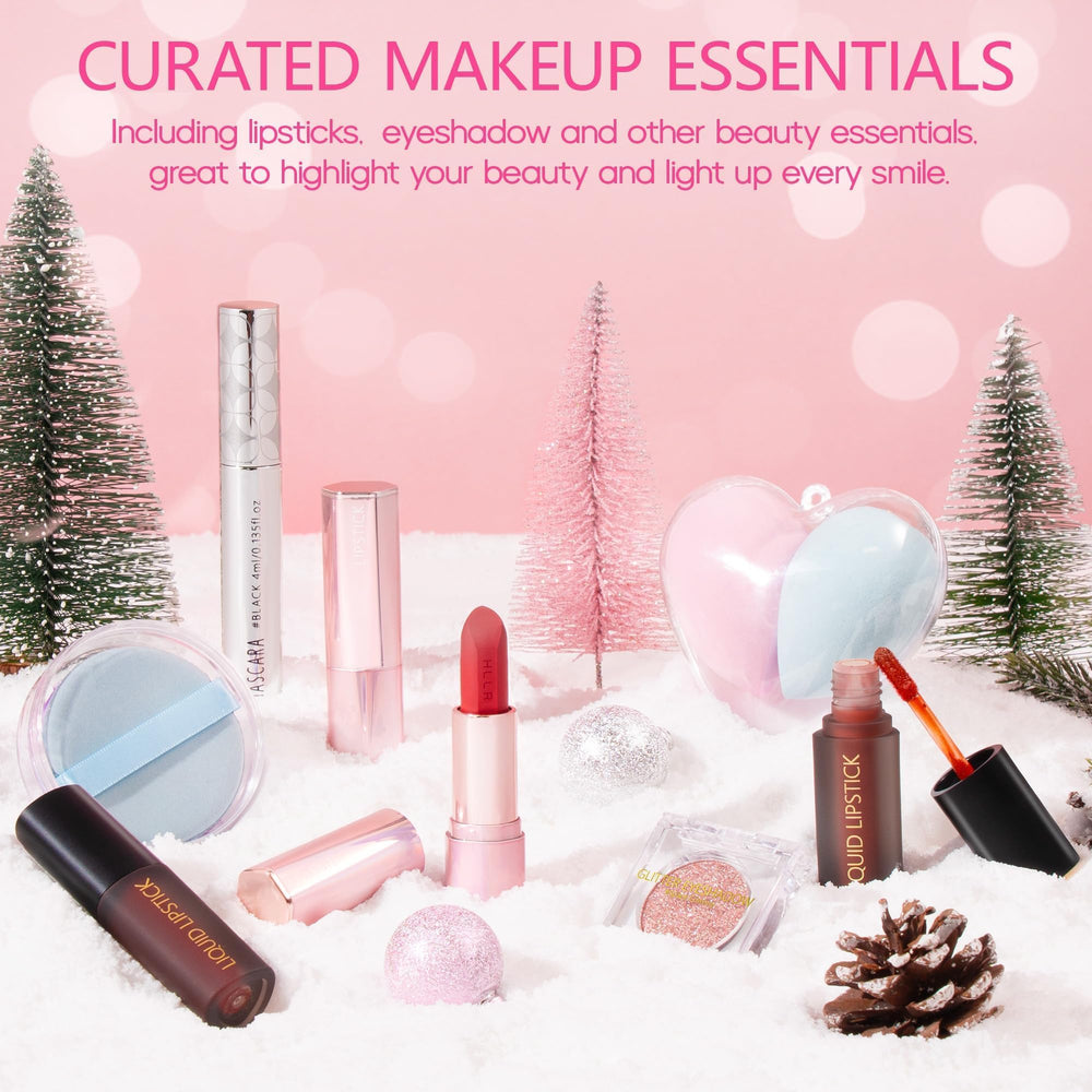 Partylamb makeup advent calendar festive scene ready for gifting