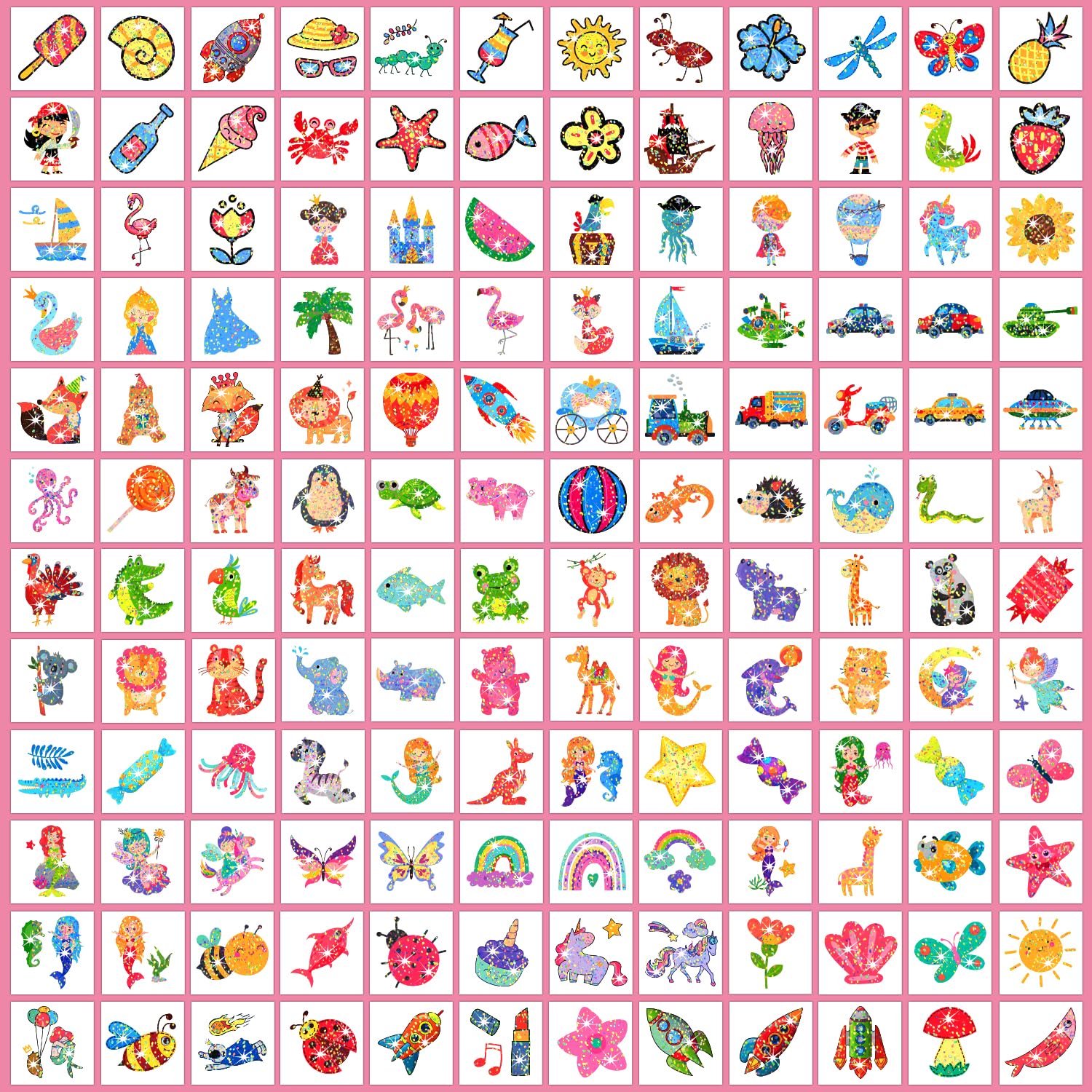 Glitter Partywind tattoos sparkle on skin, ideal for festive activities and costume play.